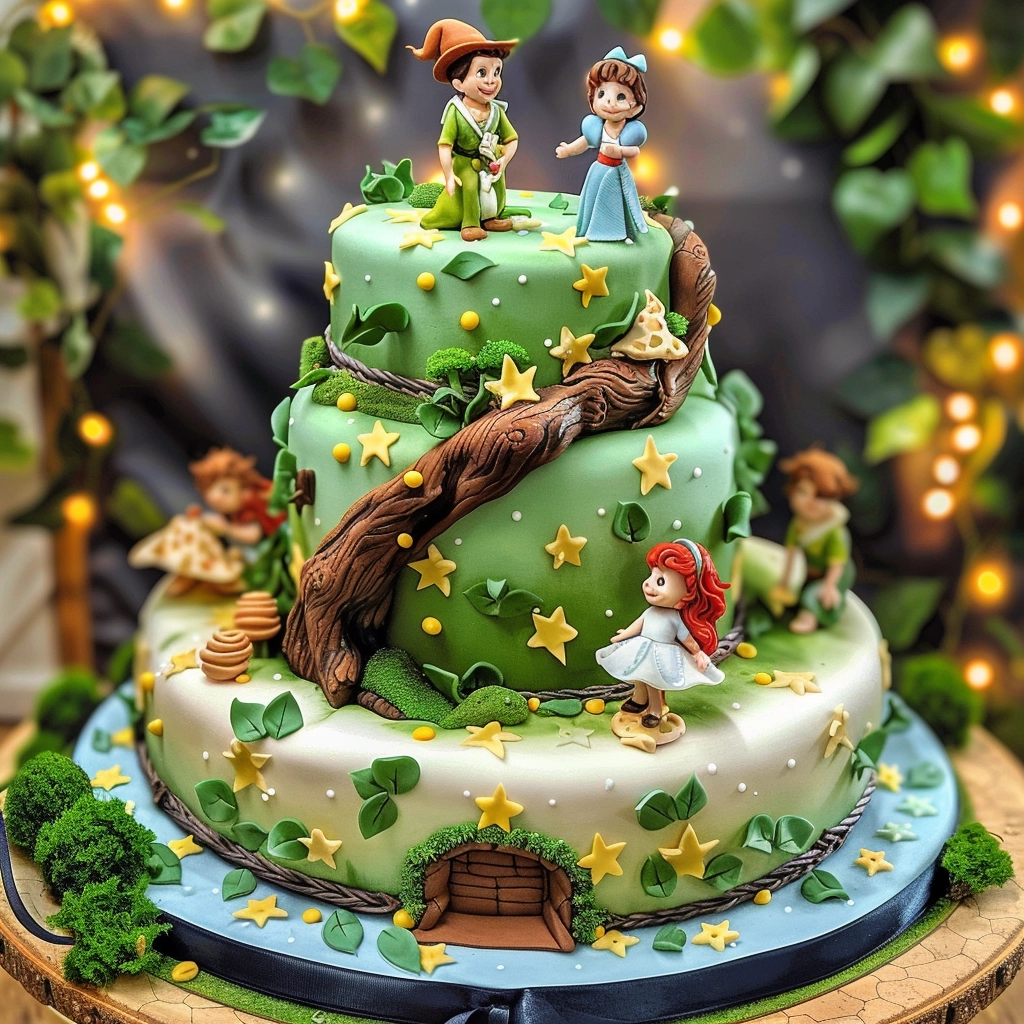 Pastel de Quinceañera de Peter Pan