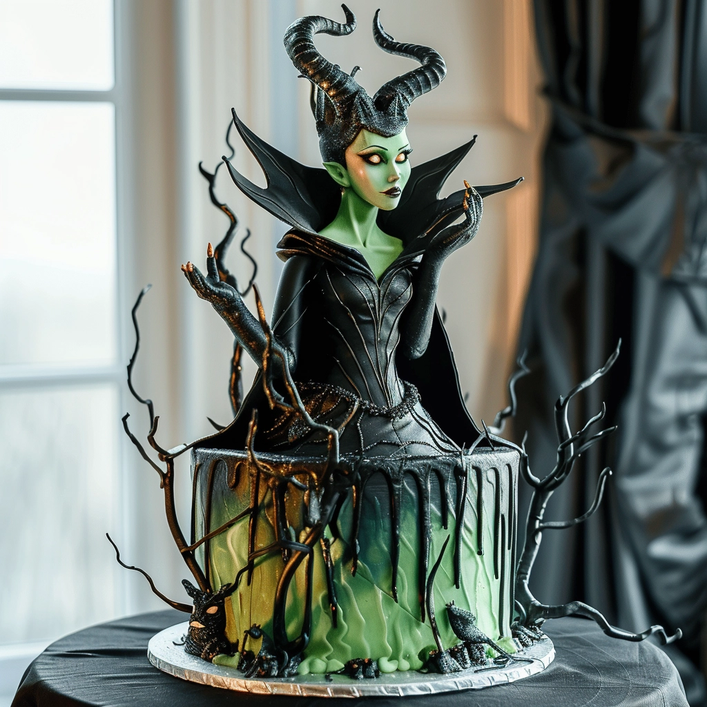 Pastel de Quinceañera de Maléfica