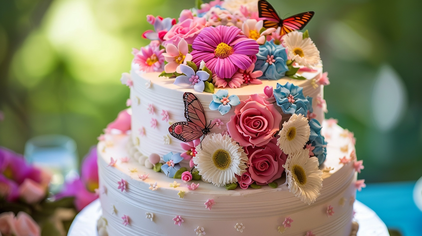 spring quinceanera cake