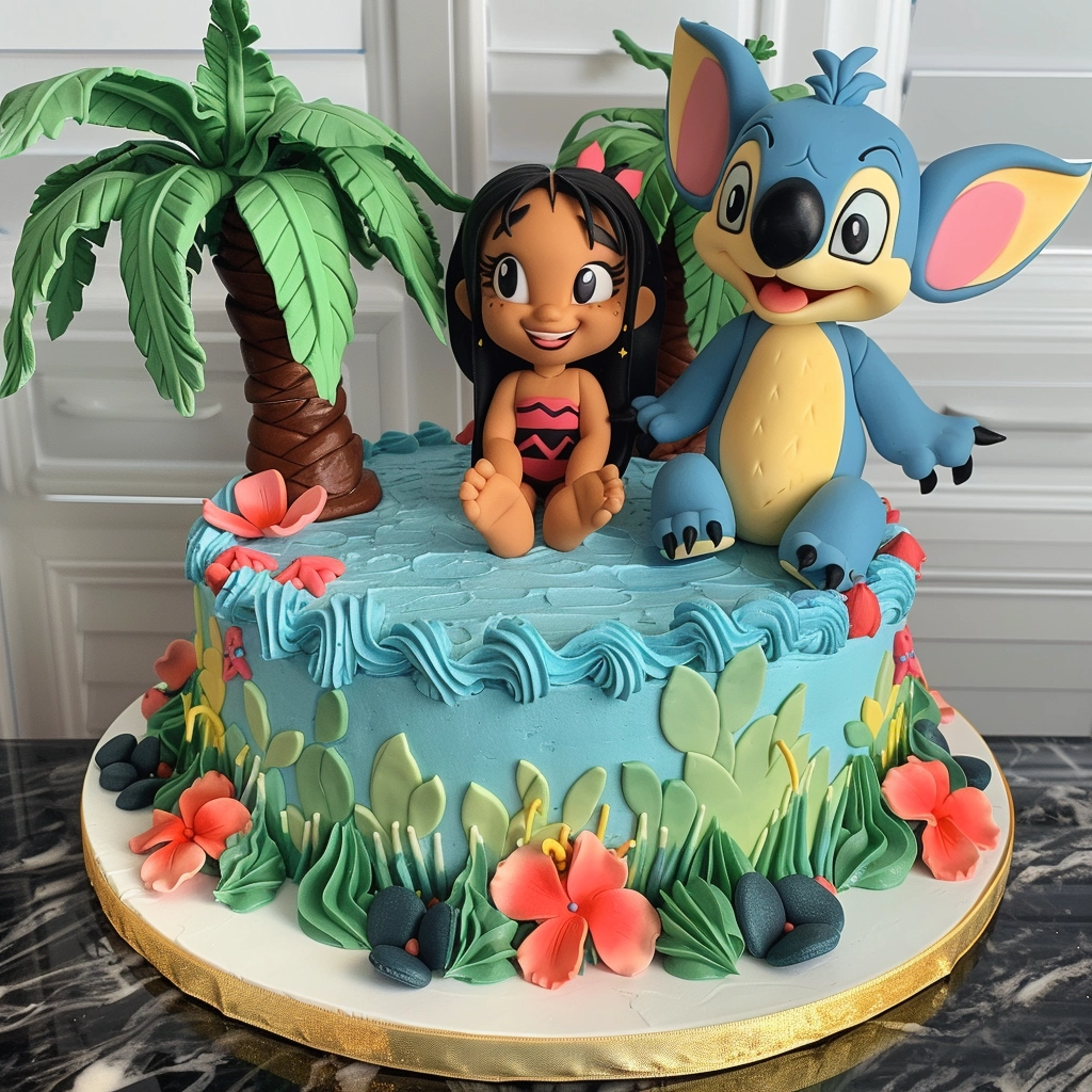 Pastel de Lilo y Stitch para Quinceañera