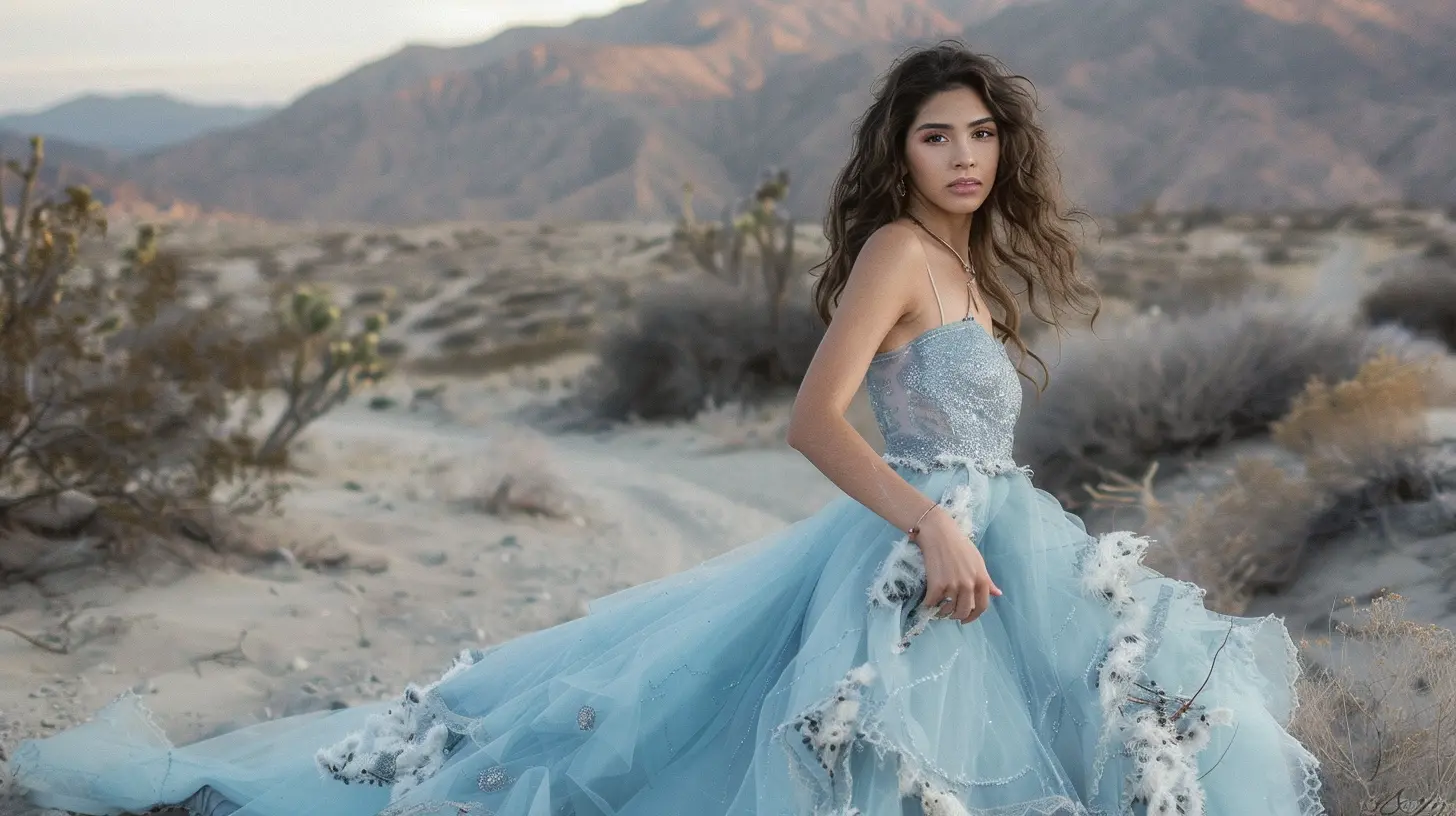 Dusty blue quince dress