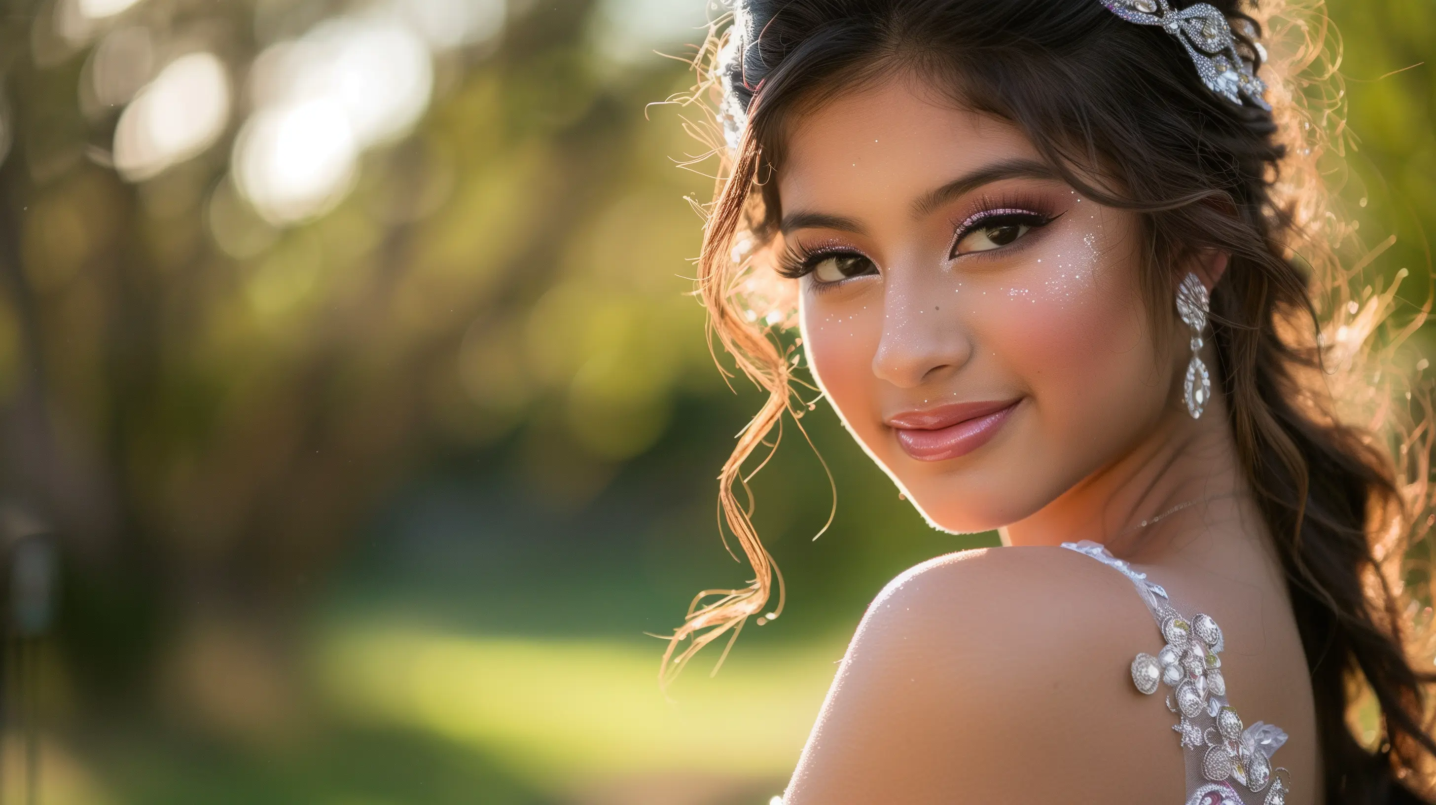 maquillaje natural brillante quinceañera